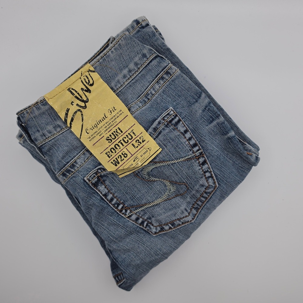 Silver Jeans Suki Bootcut Women 28 Blue Curvy Fit Mid Rise Stretch Denim NEW
